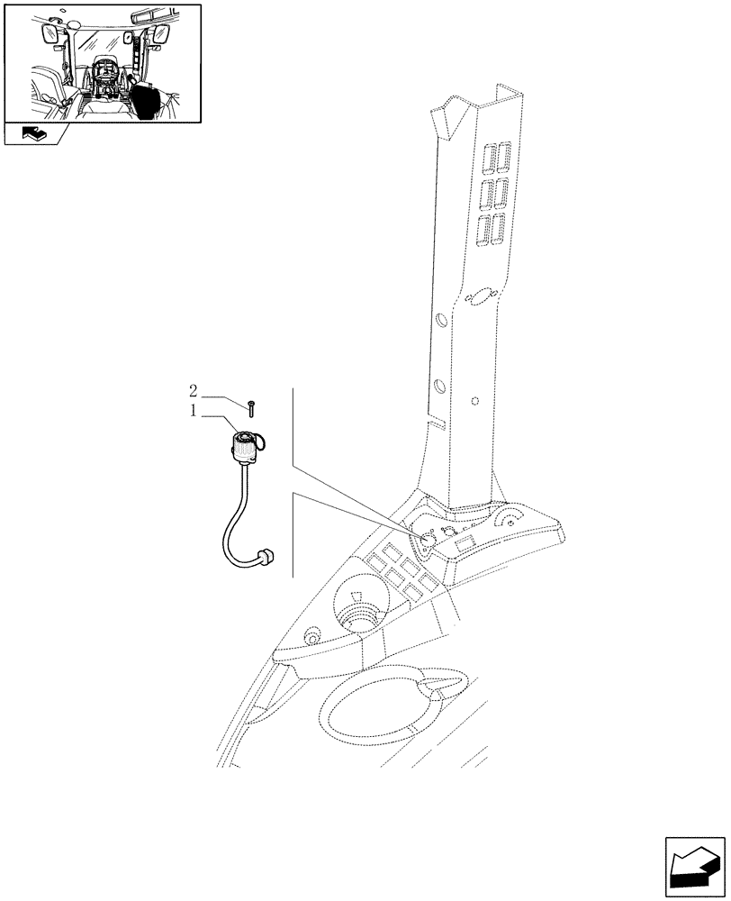 Схема запчастей Case IH PUMA 195 - (1.75.1[10]) - RADAR SIGNAL SOCKET (06) - ELECTRICAL SYSTEMS