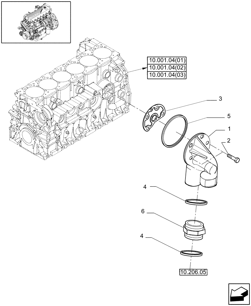 Схема запчастей Case IH 7120 - (10.206.07) - OIL HOUSING - 7120/7120(LA) (10) - ENGINE