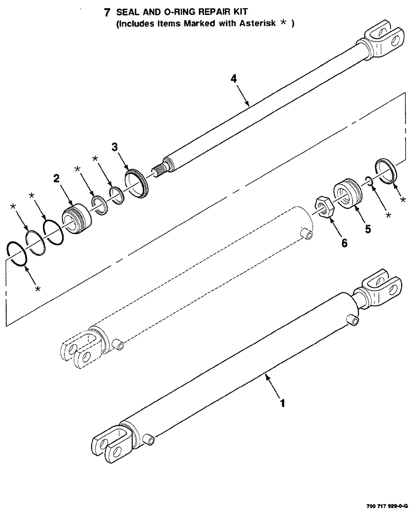 Схема запчастей Case IH RS561 - (08-024) - HYDRAULIC CYLINDER ASM.-TAILGATE (WITH MESH WRAP) (2-1/2 INCH BORE X 24 INCH STROKE) (07) - HYDRAULICS