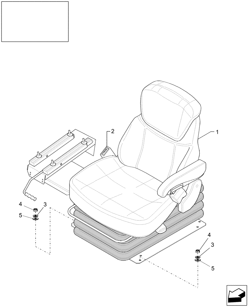 Схема запчастей Case IH AFX8010 - (E.32.A.70[1]) - SEAT, OPERATOR E - Body and Structure