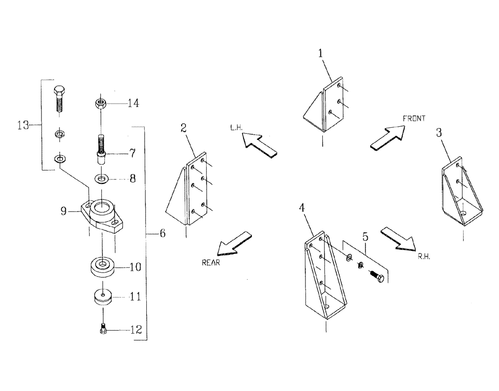 Схема запчастей Case IH AUSTOFT - (C03-03) - ENGINE MOUNTS Engine & Engine Attachments