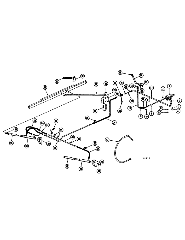 Схема запчастей Case IH 1060 - (046) - HYDRAULIC REEL LIFT ATTACHMENT (58) - ATTACHMENTS/HEADERS