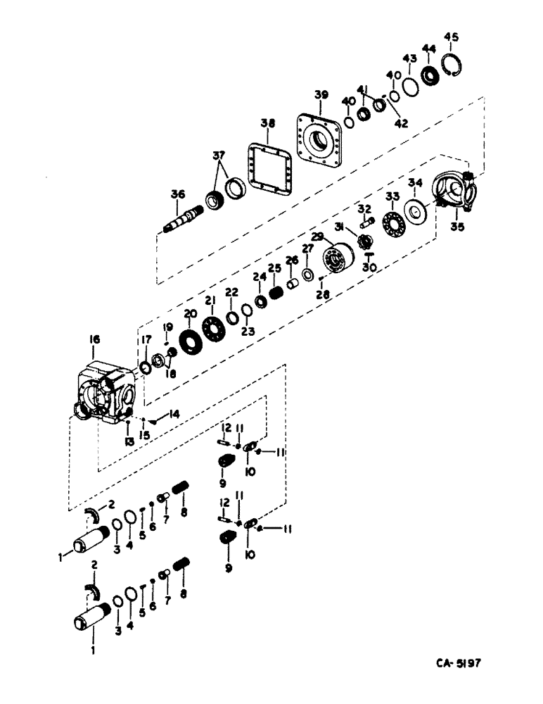 Схема запчастей Case IH 1420 - (10-13) - HYDRAULICS, HYDROSTATIC PUMP, CYLINDER BLOCK, SUNDSTRAND (07) - HYDRAULICS