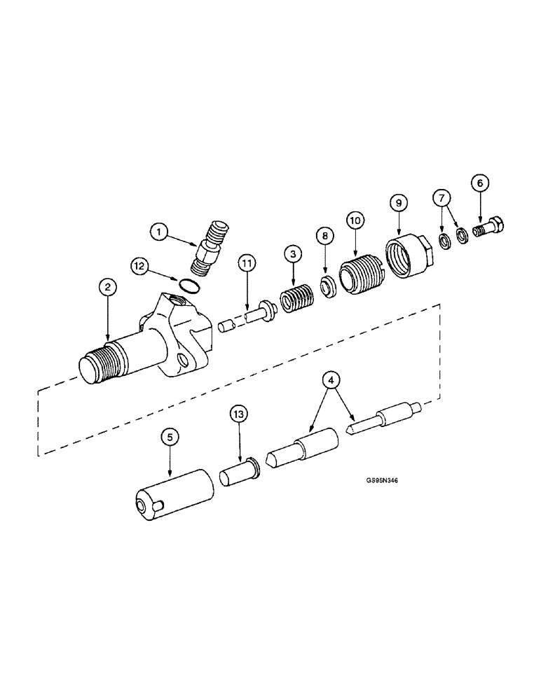 Схема запчастей Case IH D-310 - (5-094) - INJECTION NOZZLE, STUD MOUNTED 