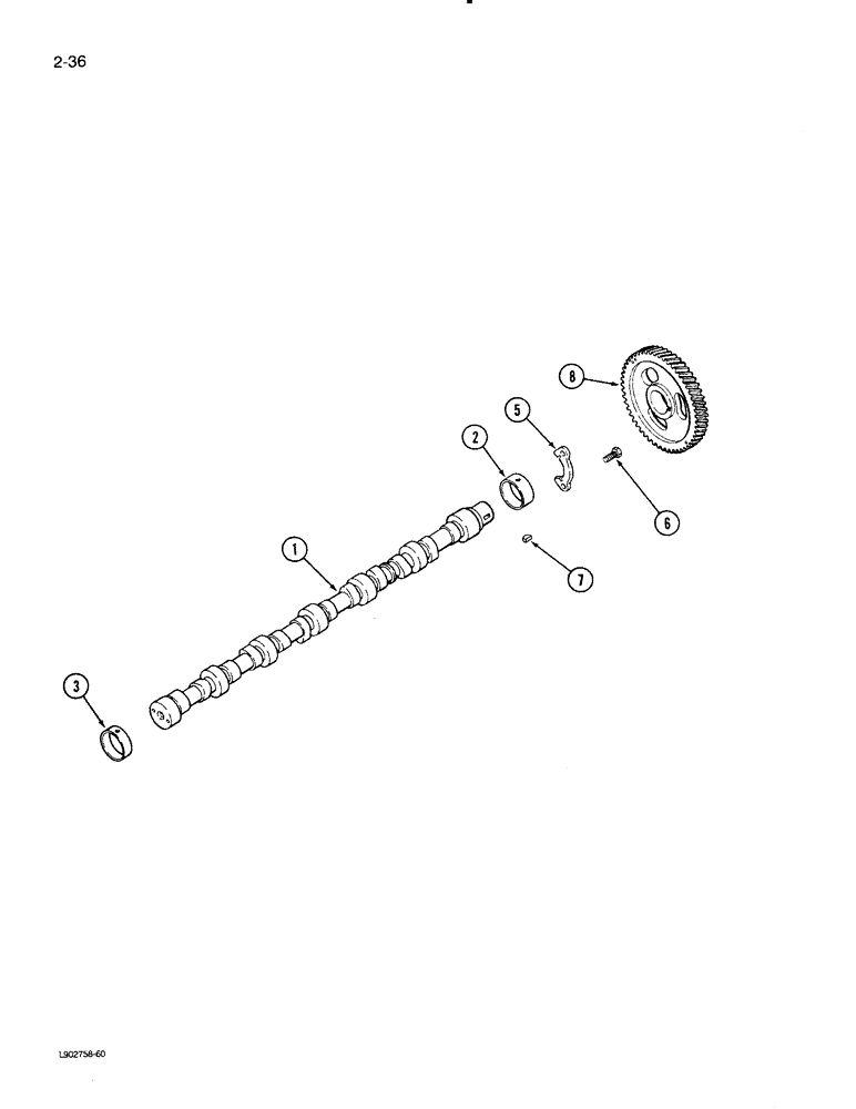 Схема запчастей Case IH 1620 - (2-36) - CAMSHAFT, 6T-590 ENGINE (01) - ENGINE