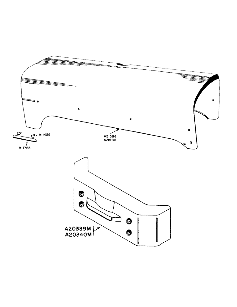 Схема запчастей Case IH 940 - (2-064) - ENGINE HOOD (09) - CHASSIS