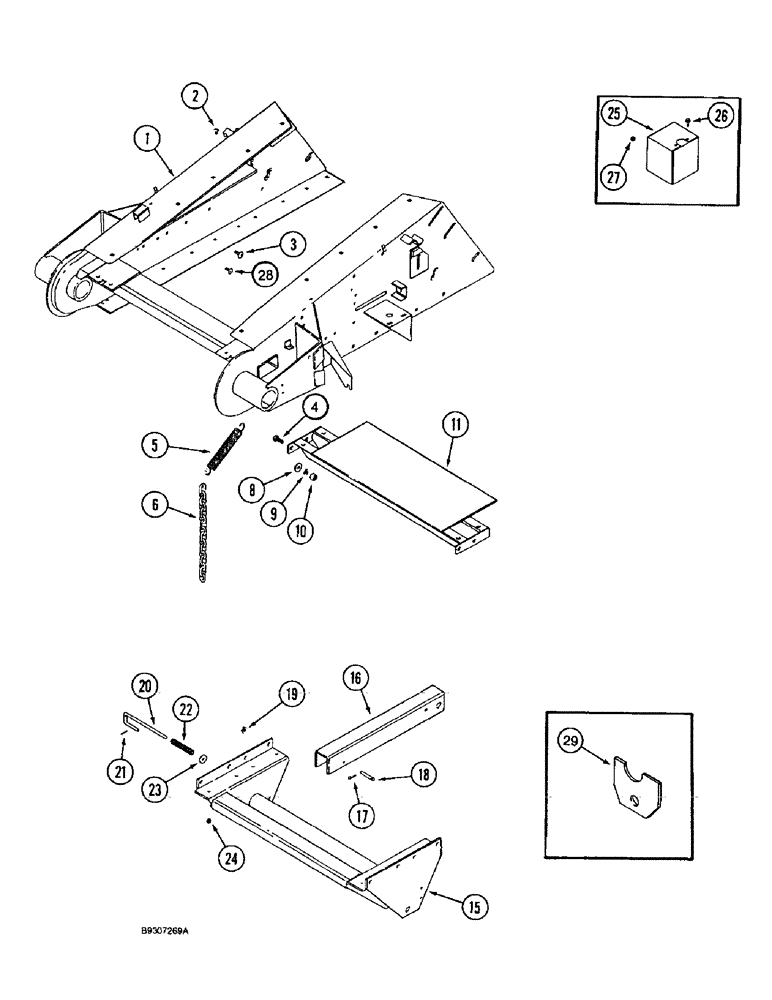 Схема запчастей Case IH 1666 - (9A-30) - FEEDER, LIFT BRACKET AND SUPPORTS (13) - FEEDER