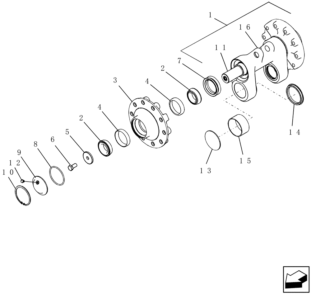 Схема запчастей Case IH 7230 - (48.134.02) - TRACK DRIVE - FRONT IDLER WHEELS AXLE - NA ONLY (48) - TRACKS & TRACK SUSPENSION