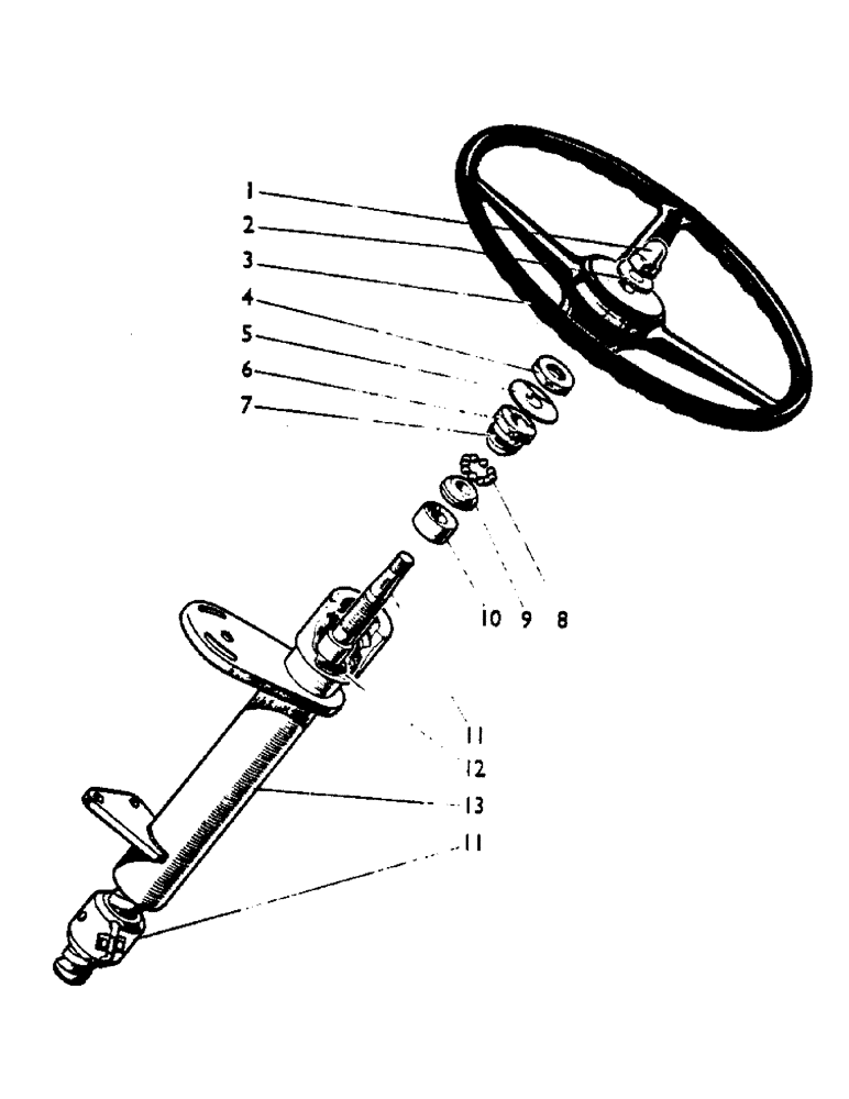 Схема запчастей Case IH 880 - (64) - STEERING WHEEL AND COLUMN, ALL MODELS Steering & Front Axle