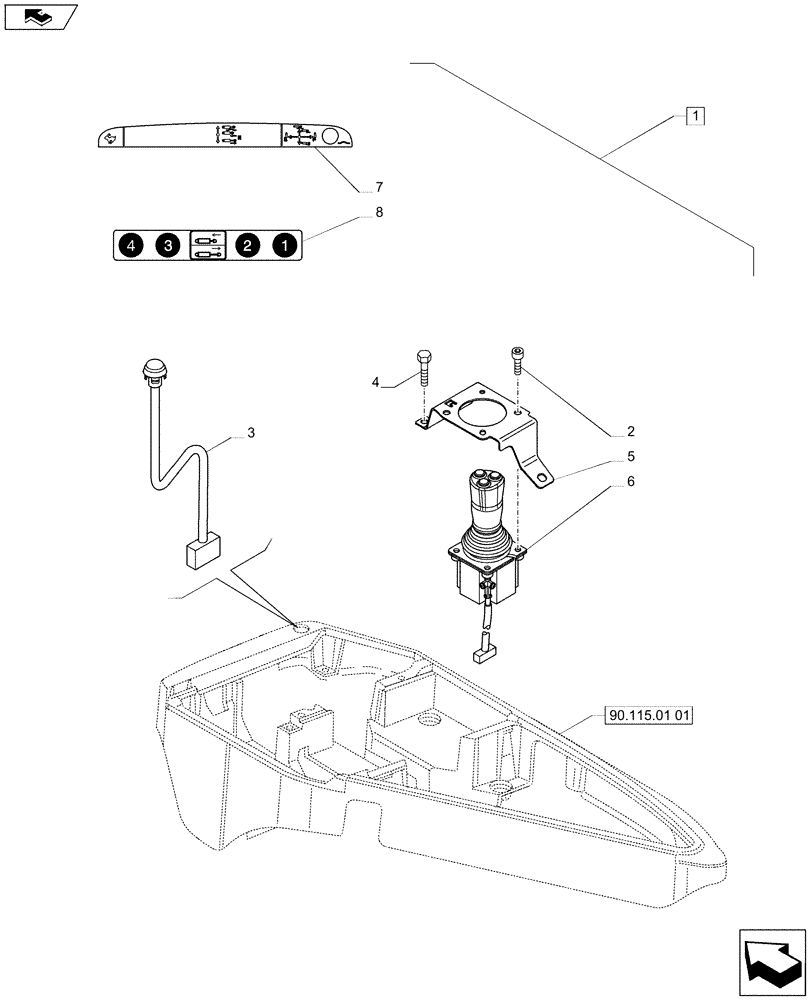 Схема запчастей Case IH PUMA 200 - (88.035.03[04]) - DIA KIT - ELECTRONIC MID MOUNTED VALVES - JOYSTICK (88) - ACCESSORIES