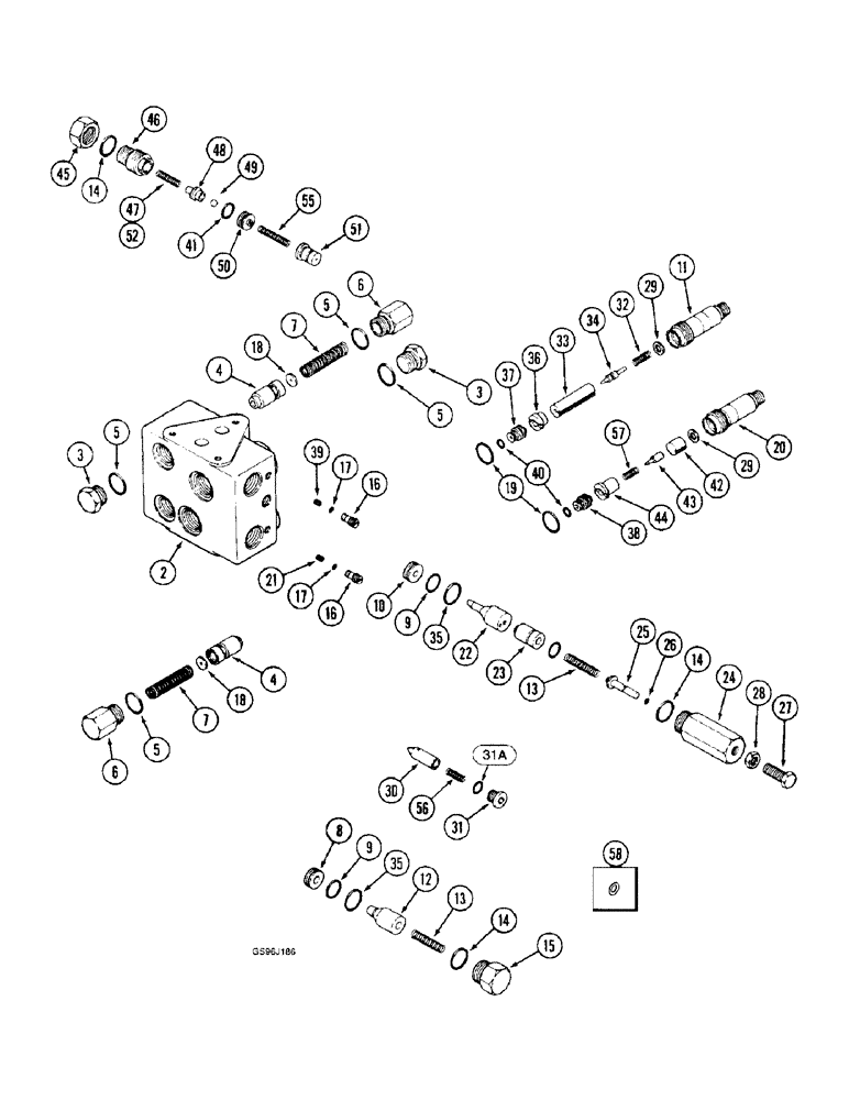 Схема запчастей Case IH 1660 - (8-36) - HEADER VALVE (07) - HYDRAULICS