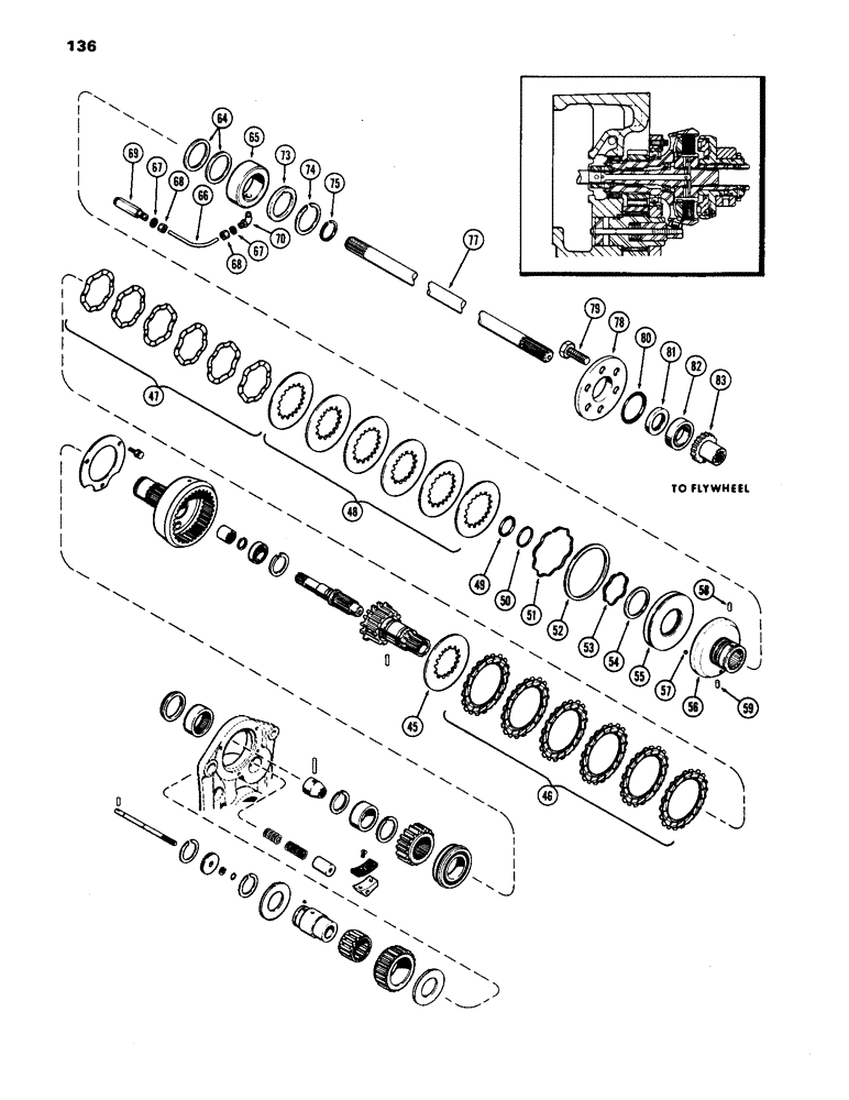 Схема запчастей Case IH 1170 - (136) - P.T.O. DRIVE (06) - POWER TRAIN