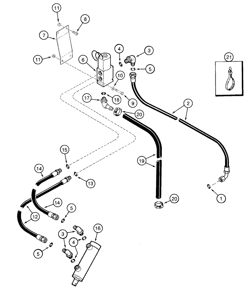 Схема запчастей Case IH 2344 - (08-25) - HYDRAULICS - SEPARATOR CLUTCH - BSN JJC0174399 (07) - HYDRAULICS