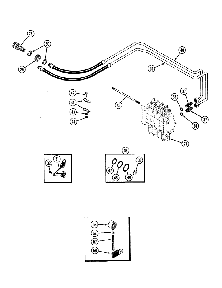 Схема запчастей Case IH 2594 - (8-046) - REMOTE HYDRAULICS ADD-ON ATTACHMENT, FOURTH CIRCUIT WITHOUT LOAD CHECK, (CONT) (08) - HYDRAULICS