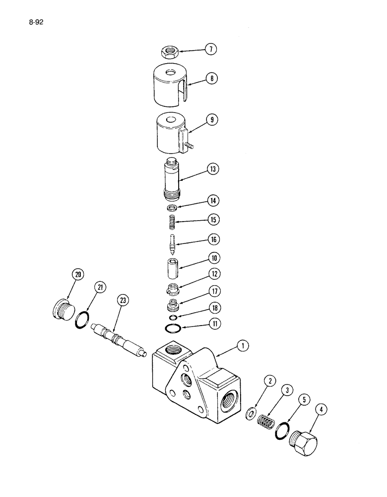 Схема запчастей Case IH 1680 - (8-092) - FEEDER CLUTCH VALVE, P.I.N. JJC0117060 AND AFTER (07) - HYDRAULICS