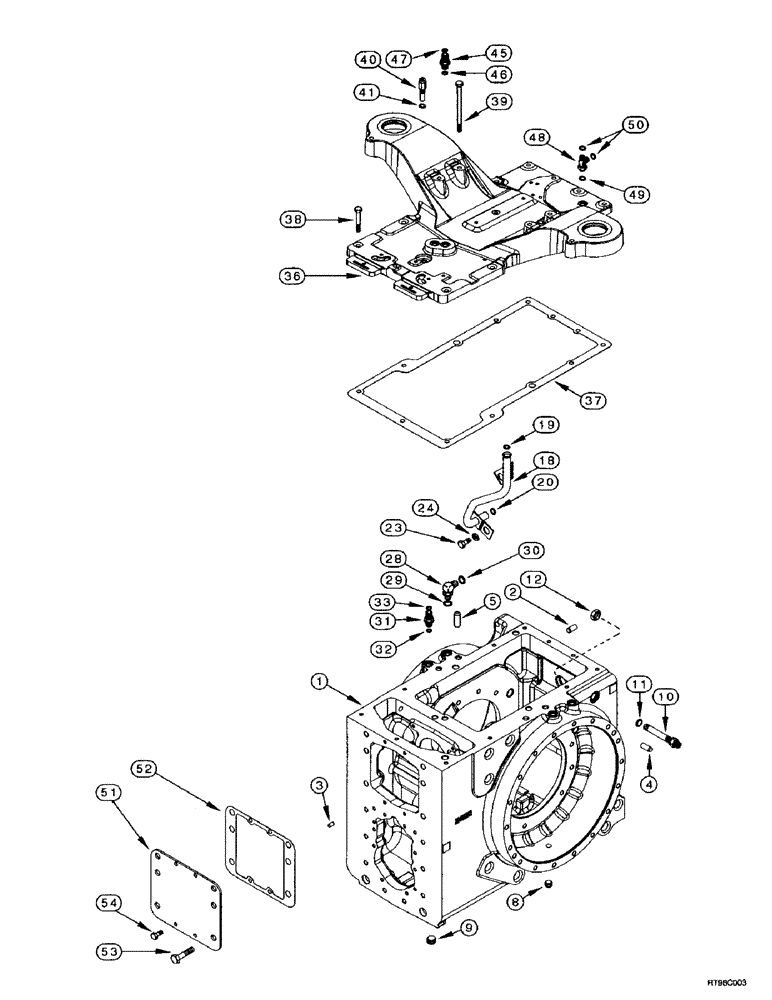 Схема запчастей Case IH MX270 - (6-086) - REAR AXLE, HOUSING (06) - POWER TRAIN