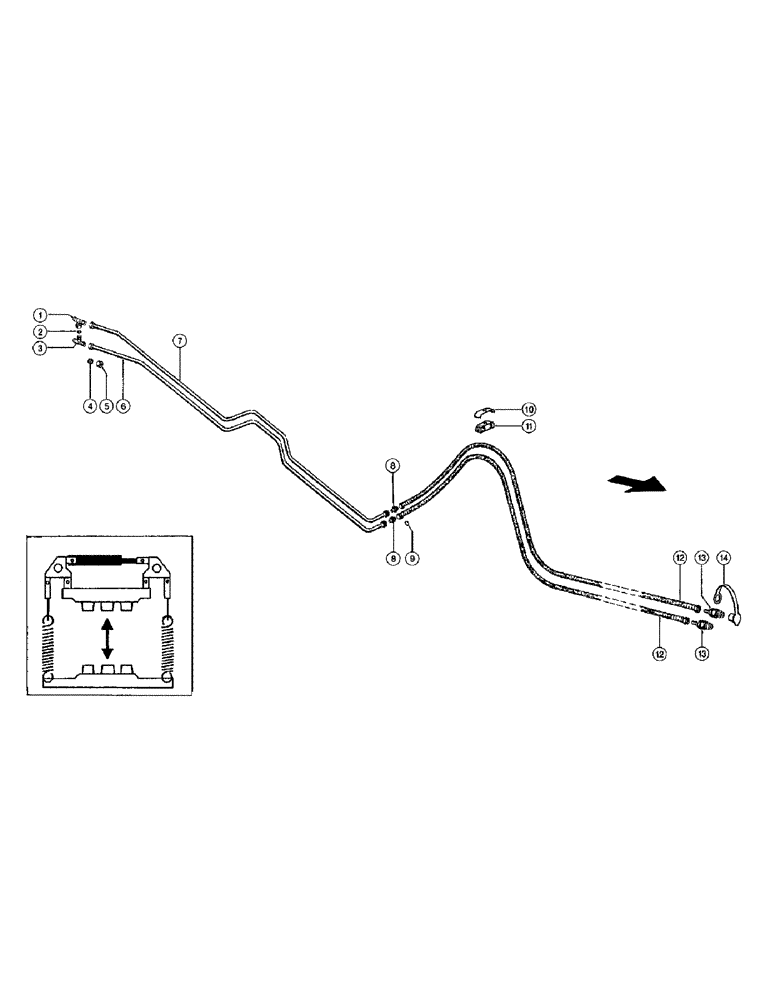 Схема запчастей Case IH 110 - (068) - HYDRAULIC LINES (VAR.9040), HYDRAULIC DENSITY CONTROL (06) - PNEUMATIC/HYDRAULIC/ELECTRIC