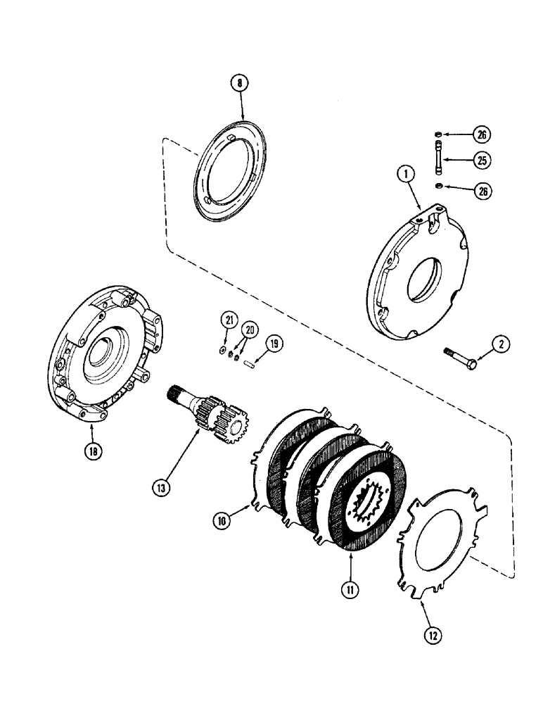 Схема запчастей Case IH 8910 - (7-006) - DIFFERENTIAL BRAKE (07) - BRAKES