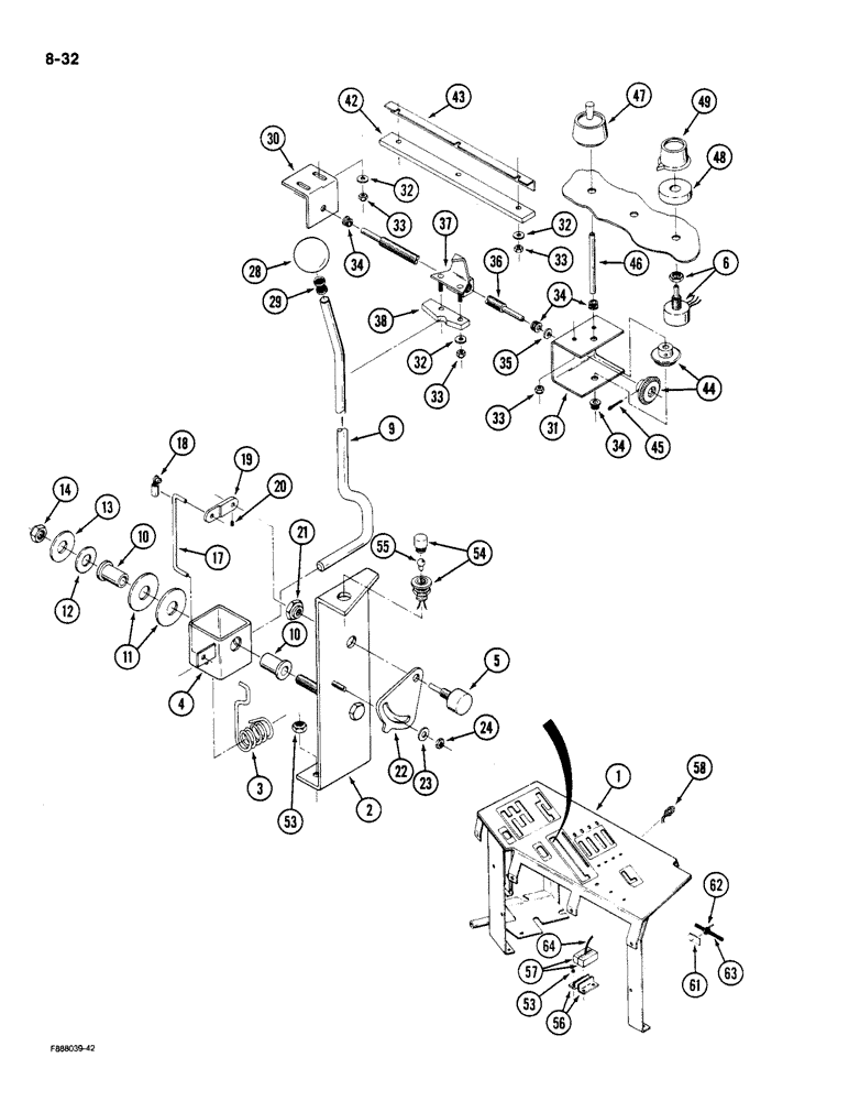 Схема запчастей Case IH 9180 - (8-32) - 3-POINT HITCH CONTROLS, P.I.N. JCB0002056 AND AFTER (08) - HYDRAULICS