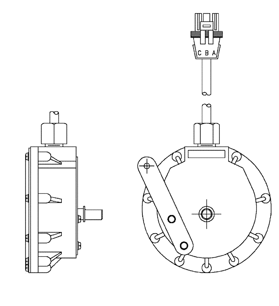 Схема запчастей Case IH 810 - (13-026) - SENSOR ASSEMBLY, APPLICATION RATE (06) - ELECTRICAL