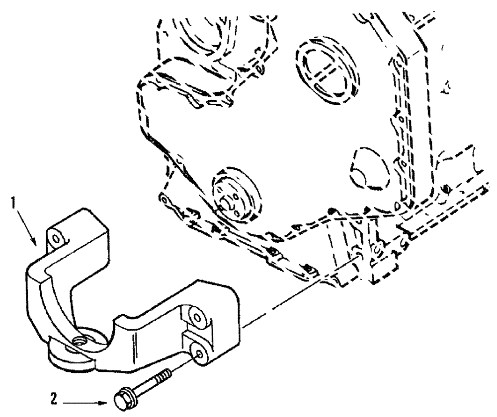 Схема запчастей Case IH 3210 - (03-033) - FRONT ENGINE SUPPORT (01) - ENGINE