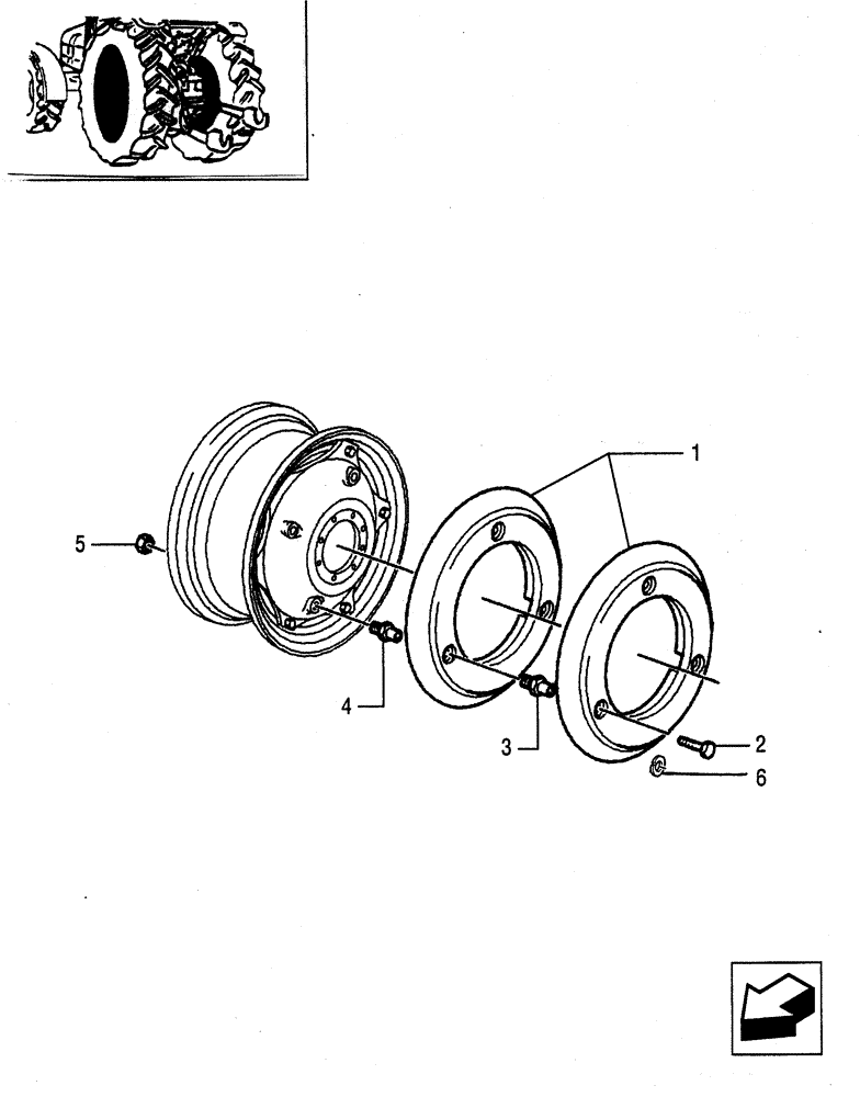 Схема запчастей Case IH JX55 - (1.49.7[01]) - (VAR.470) REAR COUNTERWEIGHTS - 4 (05) - REAR AXLE