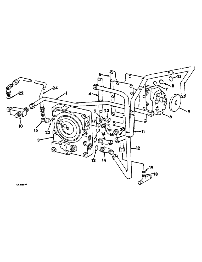 Схема запчастей Case IH 454 - (10-05) - HYDPAULIC POWER SUPPLY AND MULTI CONTROL VALVE, UP TO 454/008692 (07) - HYDRAULICS