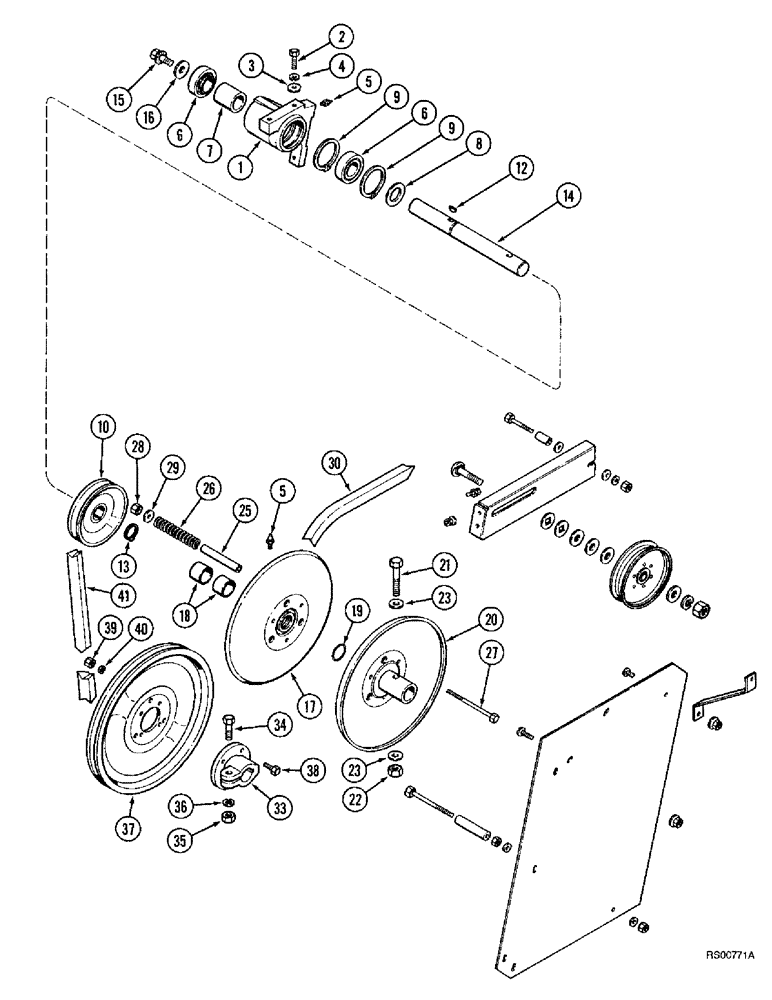 Схема запчастей Case IH 1680 - (9C-18) - SLOW SPEED FAN DRIVE (15) - BEATER & CLEANING FANS