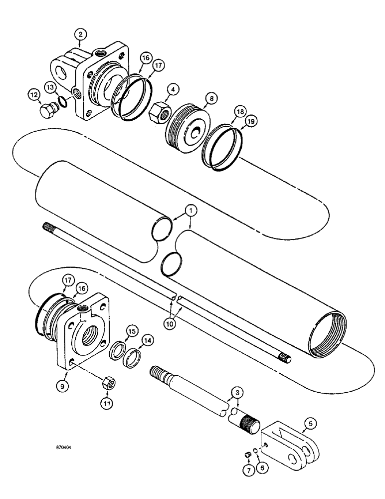 Схема запчастей Case IH 4900 - (8-28) - SECONDARY WING LIFT CYLINDER - 1272149C92, 3-1/2" (89 MM) ID - IOWA INDUSTRIAL HYDRAULICS MANUFACTUR (08) - HYDRAULICS