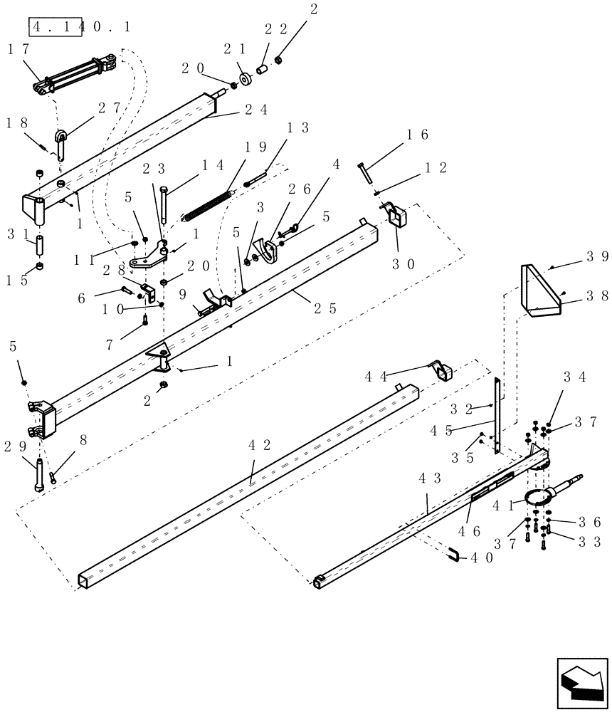 Схема запчастей Case IH ATX400 - (4.080.1) - ENDMARKER TWO STAGE BOOM ASSEMBLY (18) - MISCELLANEOUS