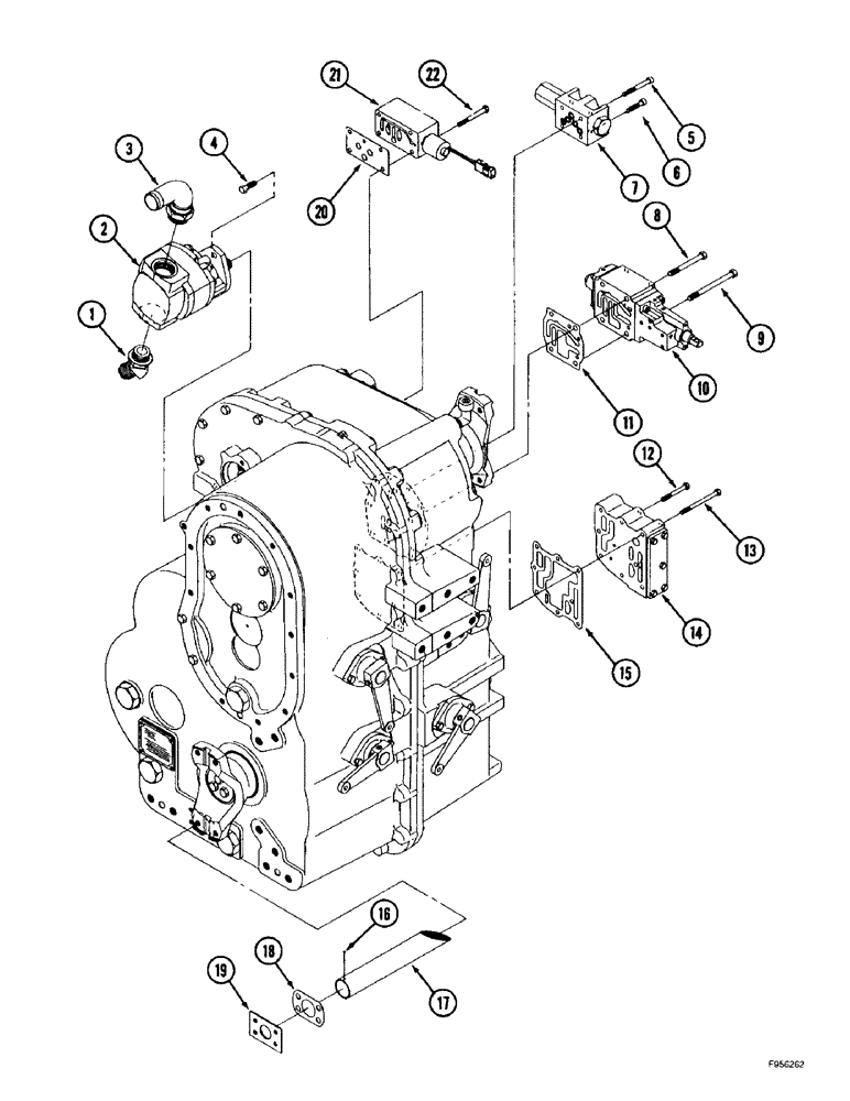 Схема запчастей Case IH 9350 - (6-072) - 24 SPEED SYNCHROSHIFT TRANSMISSION ASSEMBLY, VALVE AND LUBRICATION MOUNTING (06) - POWER TRAIN