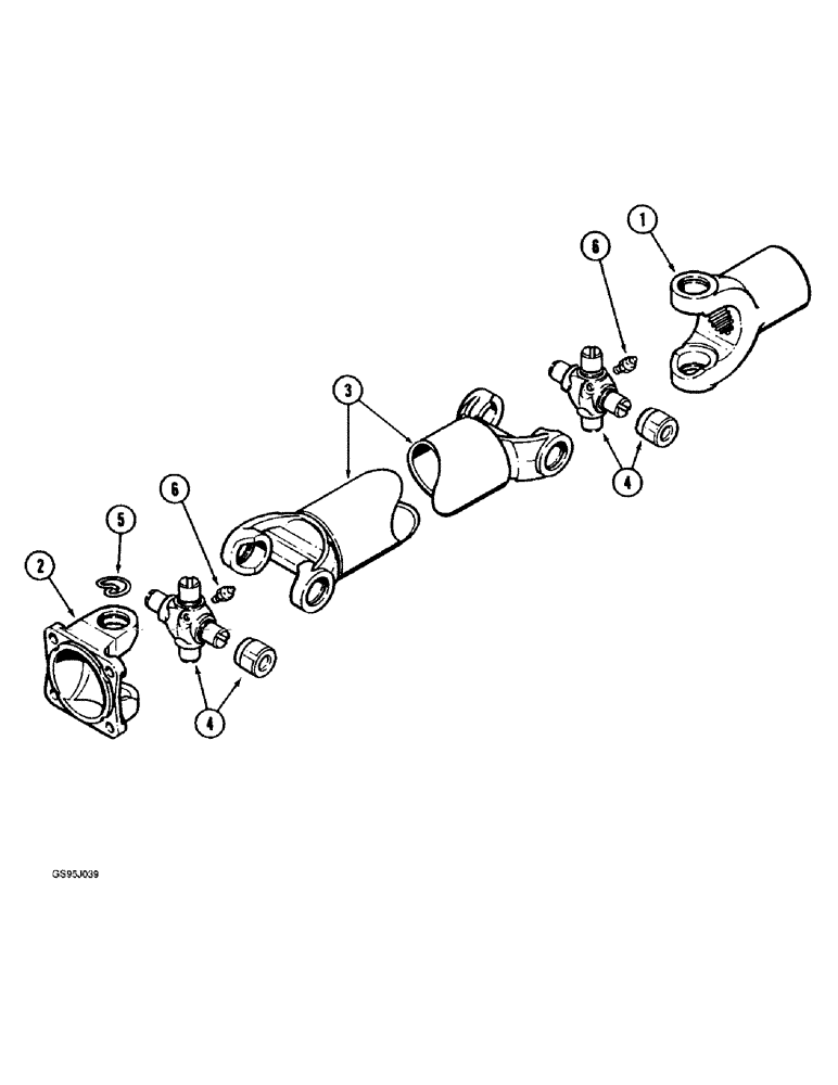 Схема запчастей Case IH 1682 - (9-024) - UNIVERSAL JOINT ASSEMBLY (09) - CHASSIS ATTACHMENTS