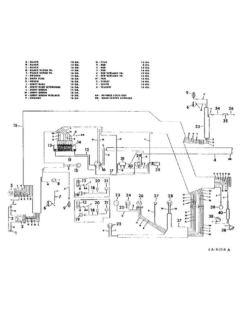 Схема запчастей Case IH 715 - (08-02) - ELECTRICAL, WIRING DIAGRAM, FRONT SECTION (06) - ELECTRICAL