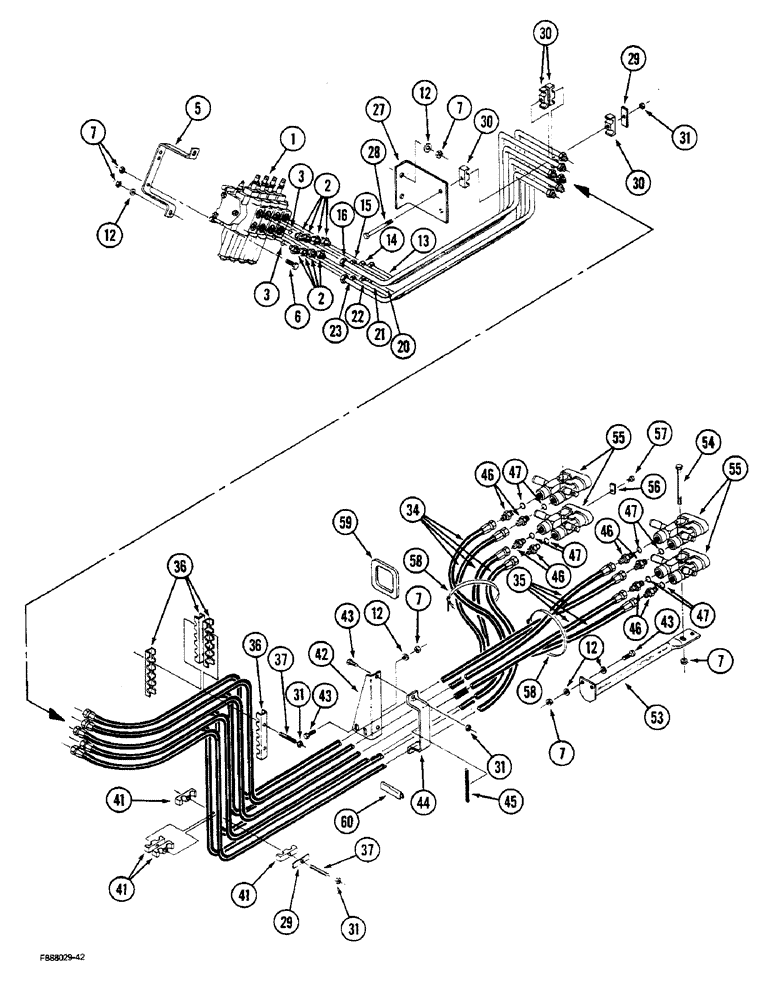 Схема запчастей Case IH STEIGER - (8-10) - HYDRAULIC COUPLERS AND LINES, P.I.N. JCB0002092 AND AFTER (08) - HYDRAULICS