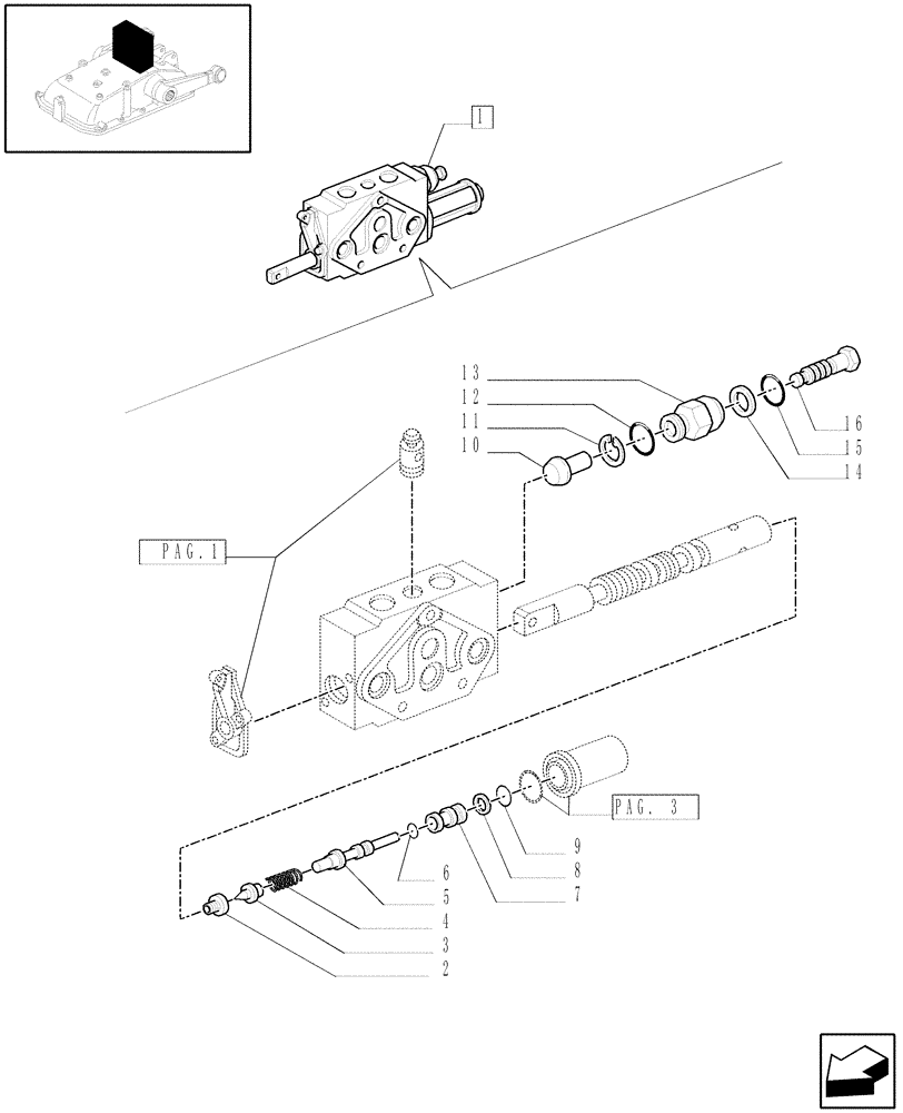 Схема запчастей Case IH JX1060C - (1.82.7/02B[02]) - DOUBLE-ACTING EXTERNAL CONTROL VALVE WITH FLOAT AND AUTOMATIC CUTOUT - PARTS - D5484 (07) - HYDRAULIC SYSTEM