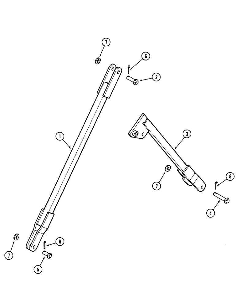 Схема запчастей Case IH DOT B - (040) - FOLDING LINKAGE, 17, 20 AND 23 FOOT (5.2, 6.1 AND 7.0 M) 