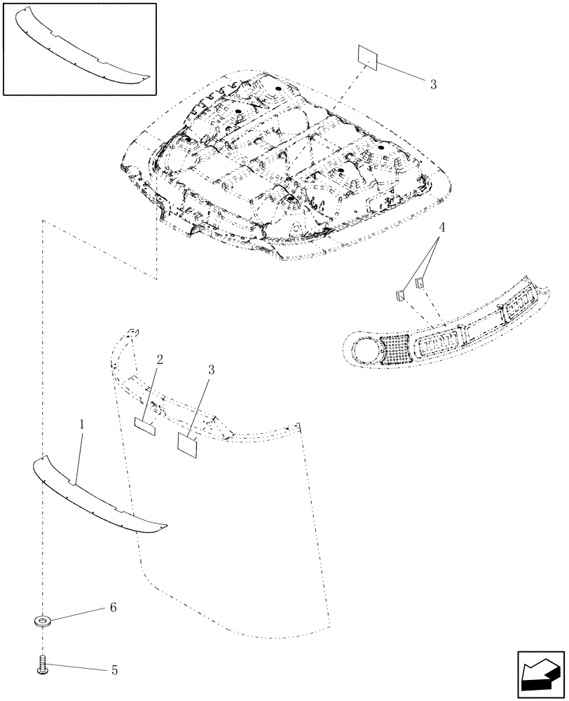 Схема запчастей Case IH WDX1202 - (10.09[3]) - CAB, LESS WIPER/WASHER (10) - OPERATORS PLATFORM/CAB