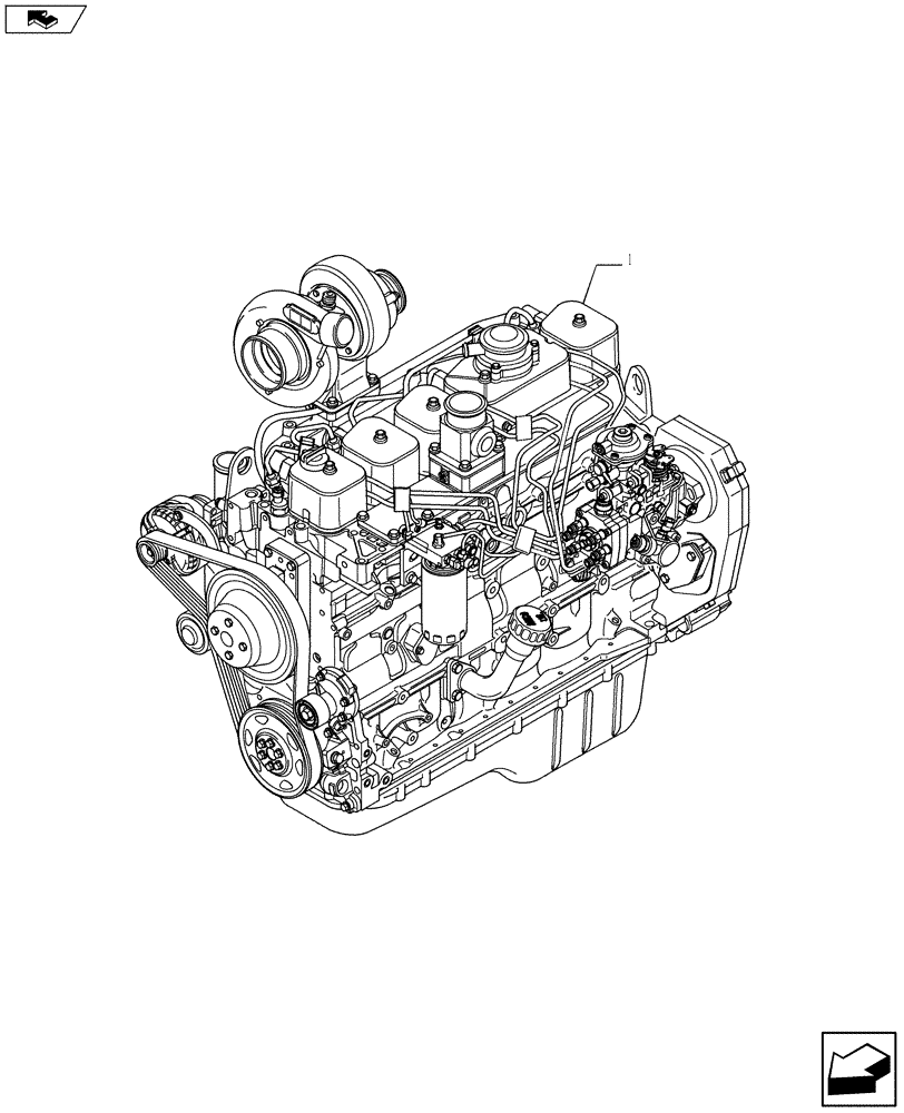 Схема запчастей Case IH F4GE9684D J604 - (10.001.01) - ENGINE ASSY (10) - ENGINE