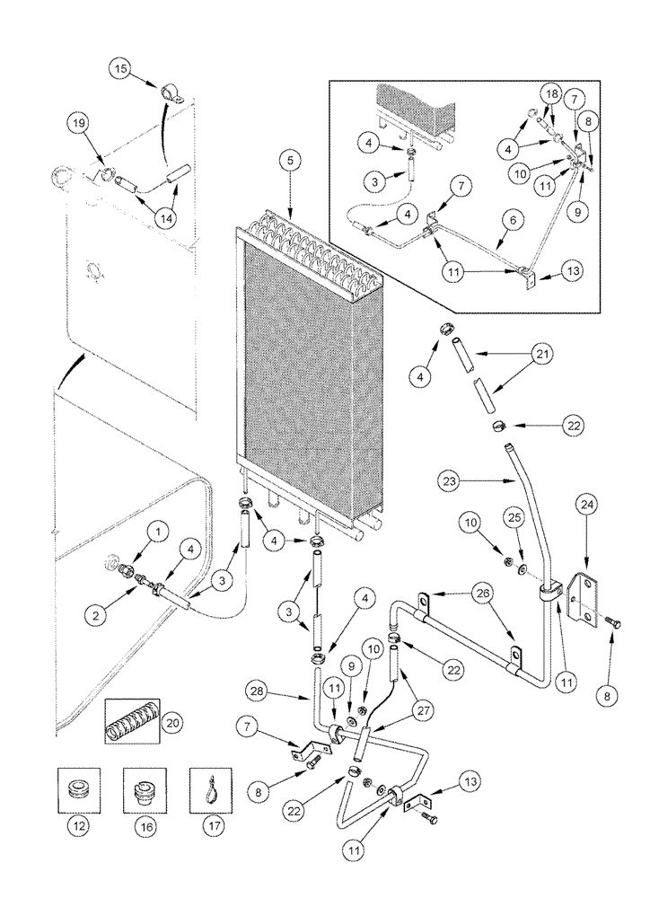 Схема запчастей Case IH 2388 - (03-08) - FUEL, RETURN BSN JJC0268799 (02) - FUEL SYSTEM