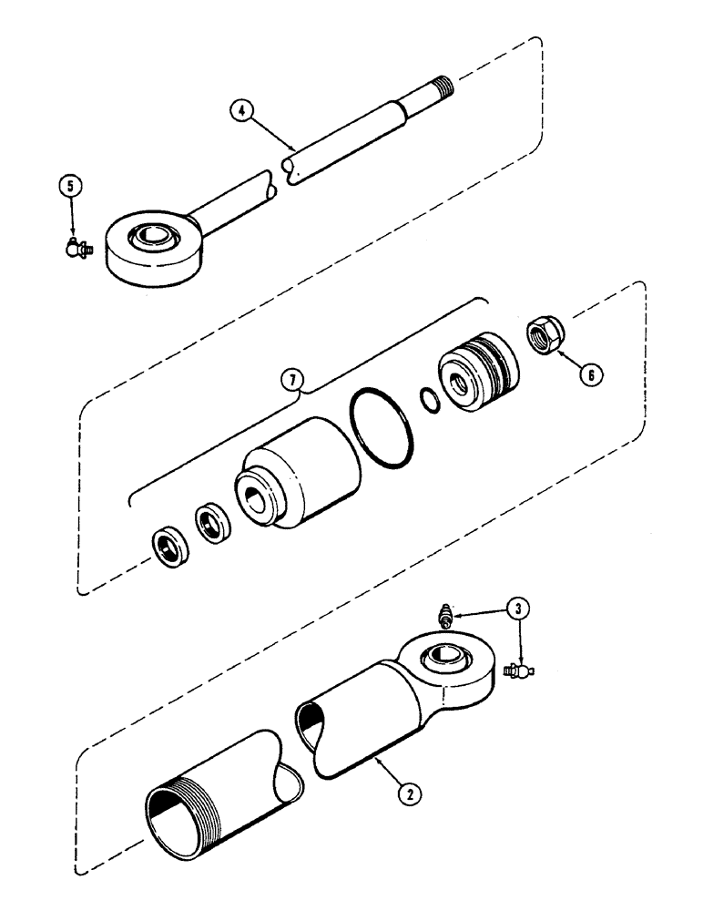 Схема запчастей Case IH 2290 - (5-184) - STEERING CYLINDER, MFD TRACTORS (05) - STEERING