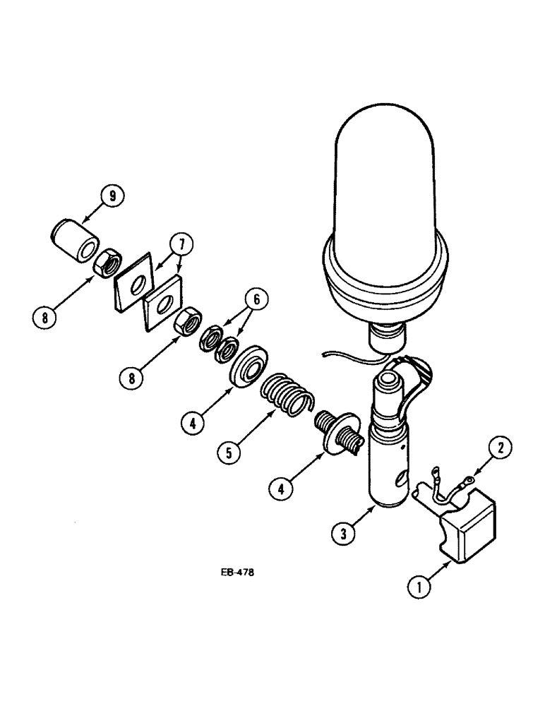 Схема запчастей Case IH 533 - (4-202) - WARNING LIGHT - FOR 85 CAB (04) - ELECTRICAL SYSTEMS