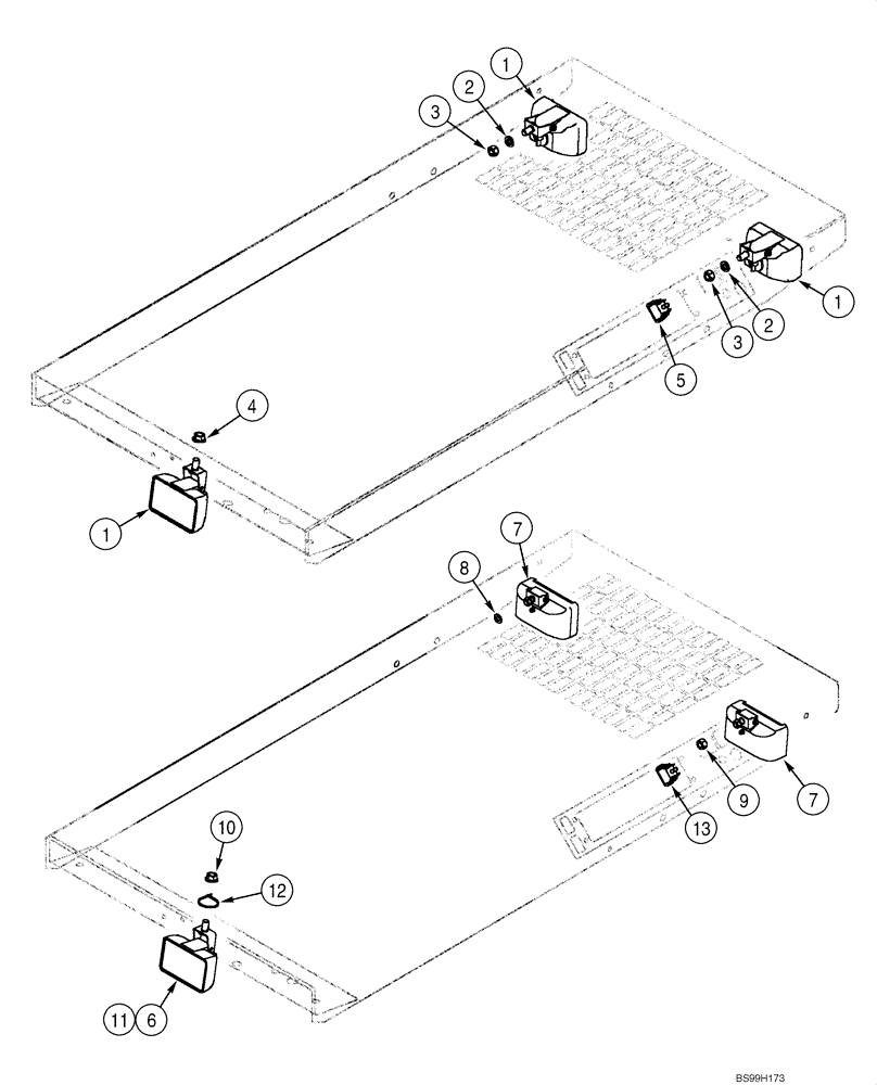 Схема запчастей Case IH 1840 - (04-08A) - HARNESS - LAMPS, WORK, JAF0286785 - (04) - ELECTRICAL SYSTEMS