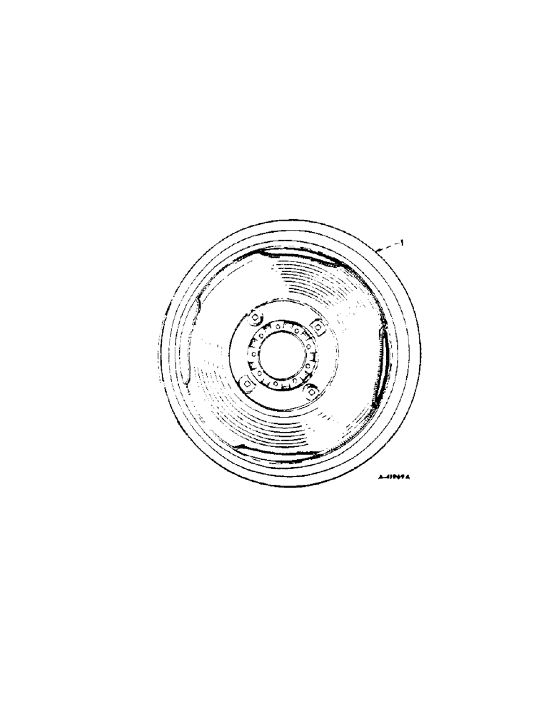 Схема запчастей Case IH 414 - (032) - DRIVE WHEEL RIM (44) - WHEELS