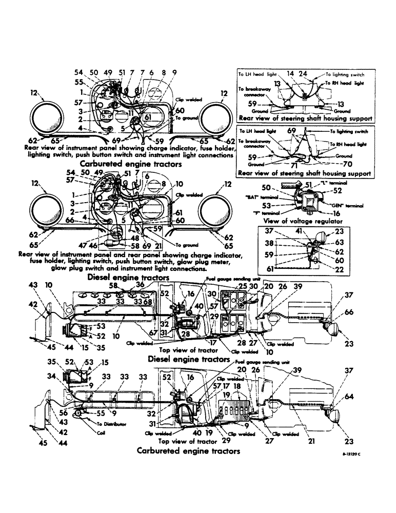 Схема запчастей Case IH 460 - (086) - ELECTRICAL SYSTEM, STARTING AND LIGHTING, FARMALL 460 501 TO 23290 (06) - ELECTRICAL SYSTEMS