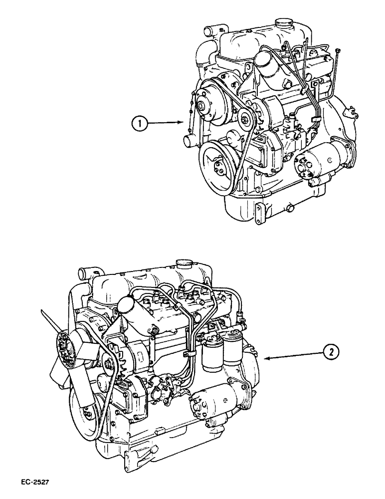 Схема запчастей Case IH 633 - (2-02) - COMPLETE SERVICE ENGINES (02) - ENGINE