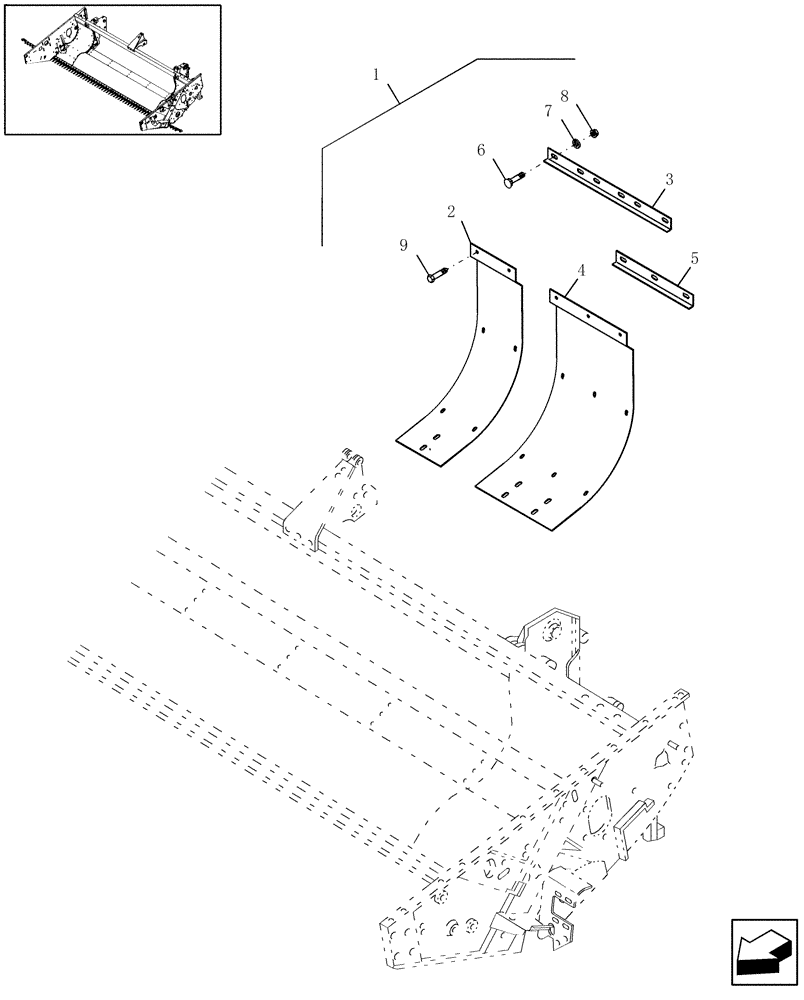 Схема запчастей Case IH HDX182 - (20.18.02) - HEADER CLOSURE KIT (58) - ATTACHMENTS/HEADERS