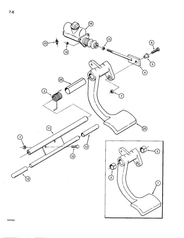 Схема запчастей Case IH 9230 - (7-006) - BRAKE CONTROLS, P.I.N. JCB0028217 AND AFTER, IF EQUIPPED (07) - BRAKES