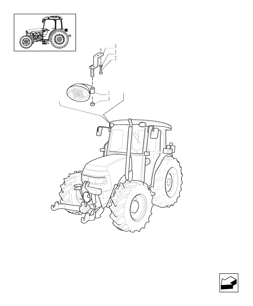 Схема запчастей Case IH JX1075C - (1.92.76/01) - (VAR.215-791) 2 FRONT ROAD LIGHTS WITH HPL - W/CAB (10) - OPERATORS PLATFORM/CAB