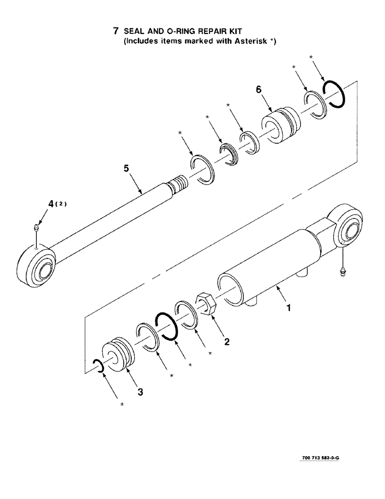 Схема запчастей Case IH 8312 - (9-18) - HYDRAULIC CYLINDER ASSEMBLY, 700713582 HYDRAULIC CYLINDER COMPLETE, 2" BORE X 3-1/2" STROKE (35) - HYDRAULIC SYSTEMS