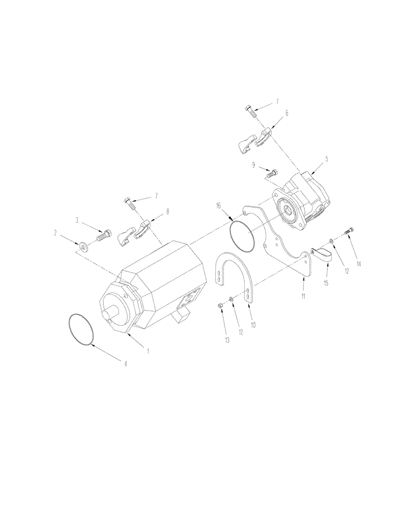 Схема запчастей Case IH STX325 - (08-20) - HIGH OUTPUT HYDRAULICS - PUMP MOUNTING (08) - HYDRAULICS